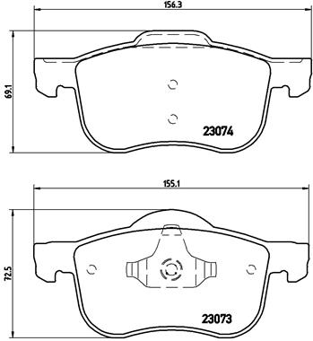 A.B.S. P 86 016 BREMBO Bremsbelagsatz, Scheibenbremse